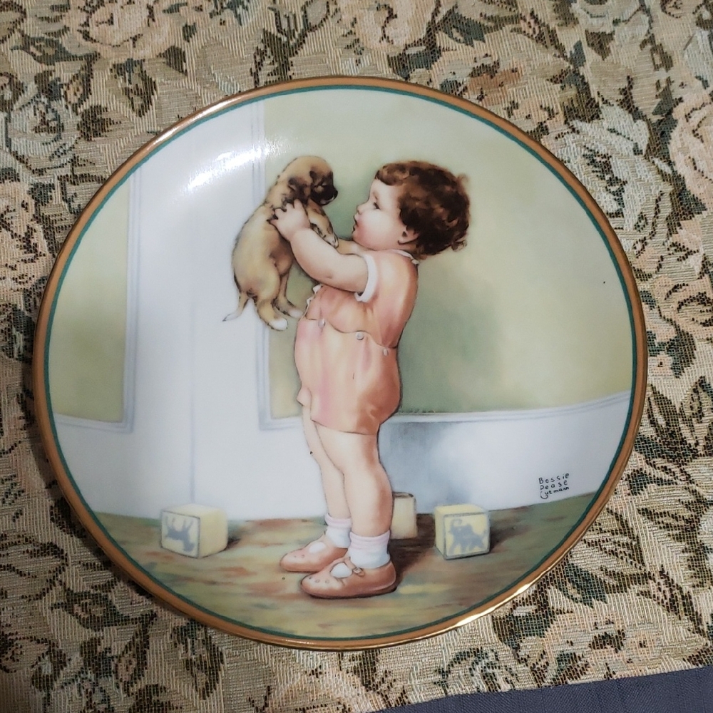Mine A Childs Best Friend Bessie Pease Gutmann Hamilton Collection Plate.